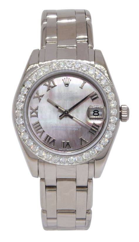 rolex datejust special edition 81209|Rolex Datejust Pearlmaster 81209, 18K White Gold, White .